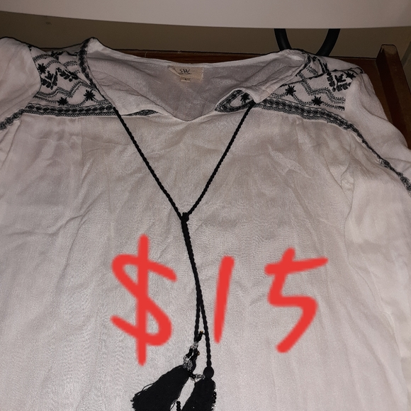 Boho style blouse long sleeve - Picture 1 of 2